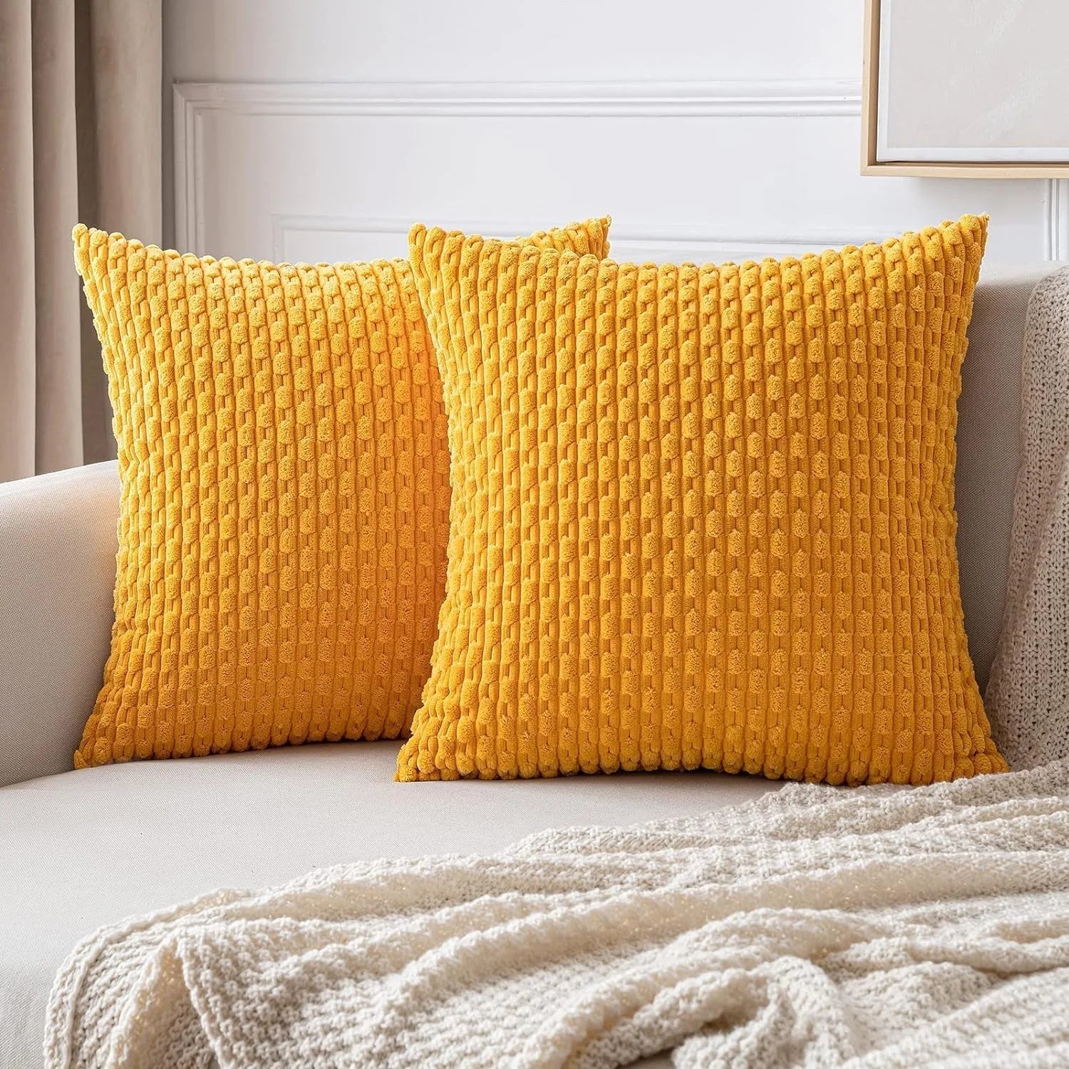 Bohemian Style Corduroy Pillow Covers
