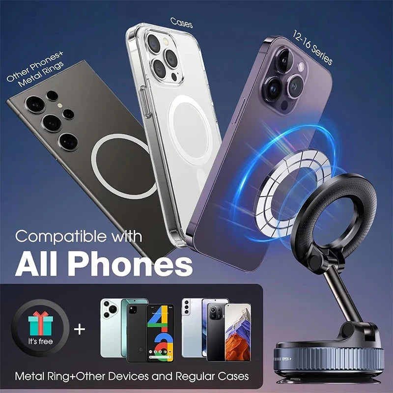 SmartGrip Magnetic Phone Holder for Car – 360° Air Vent Mount