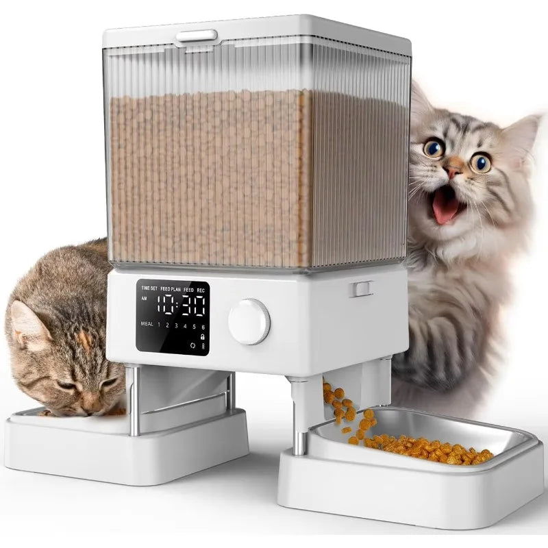 PetEase Smart Food Dispenser – 5L Dual Bowl Feeder for Cats and Dogs