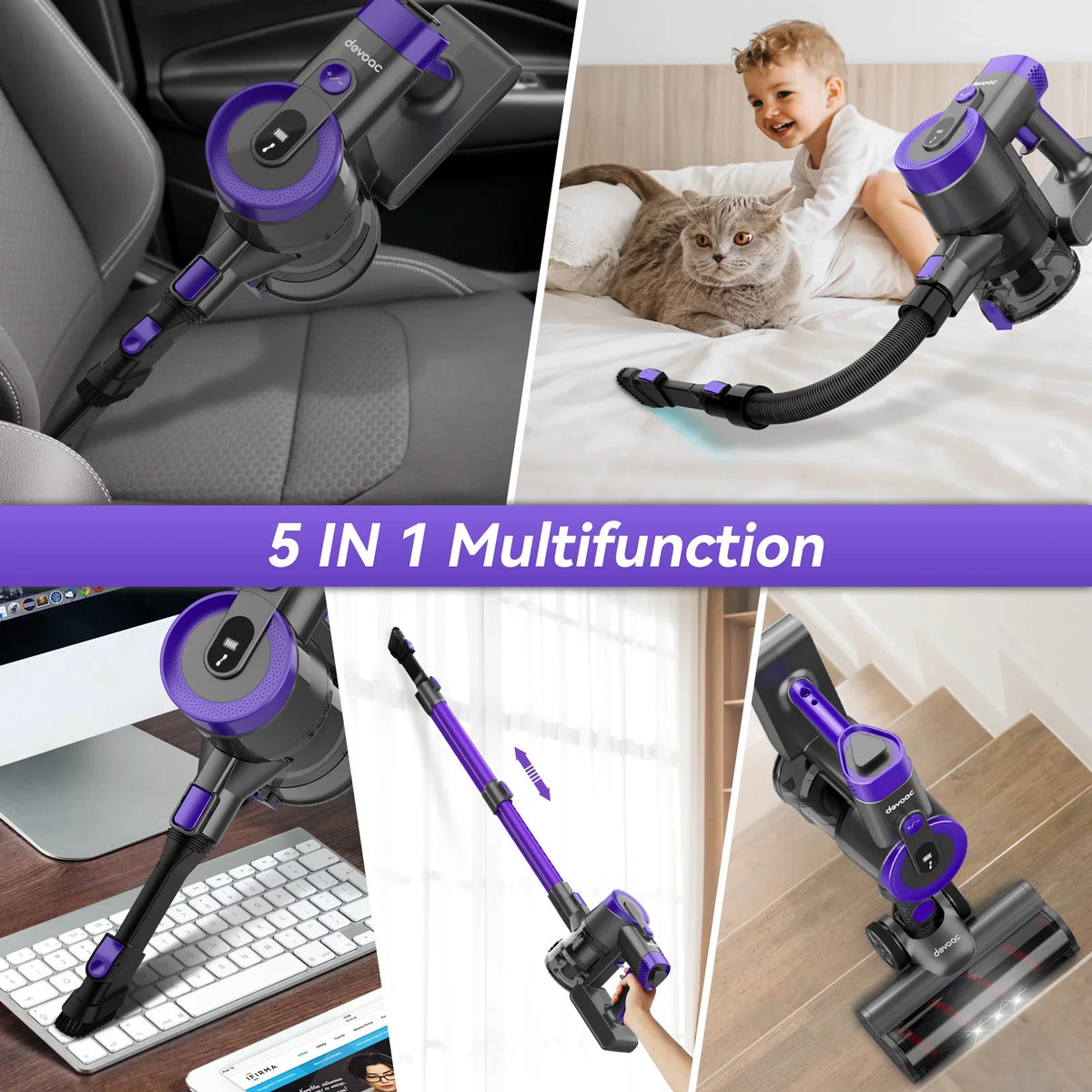 MaxiSweep Cordless Vacuum – 28KPa 6-in-1 Multi-Surface Cleaner
