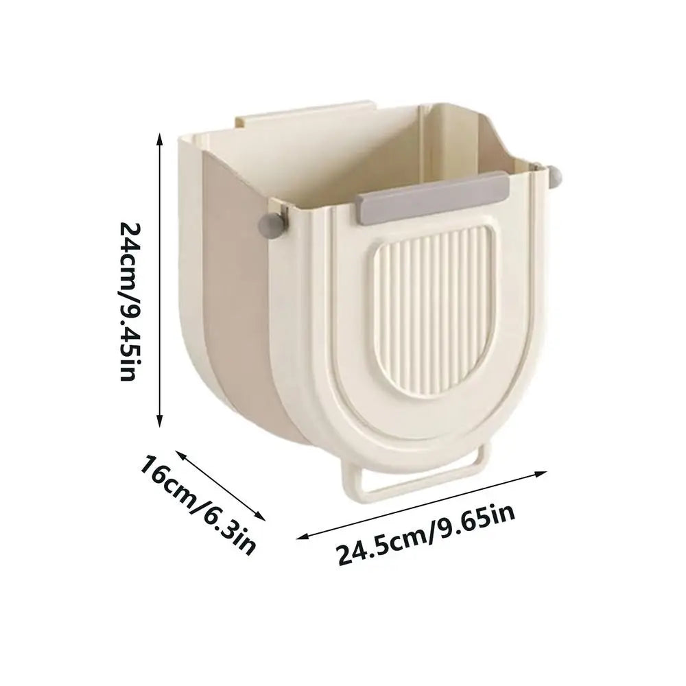 Space-Saving Wall-Mounted Trash Bin with Lid for Small Areas