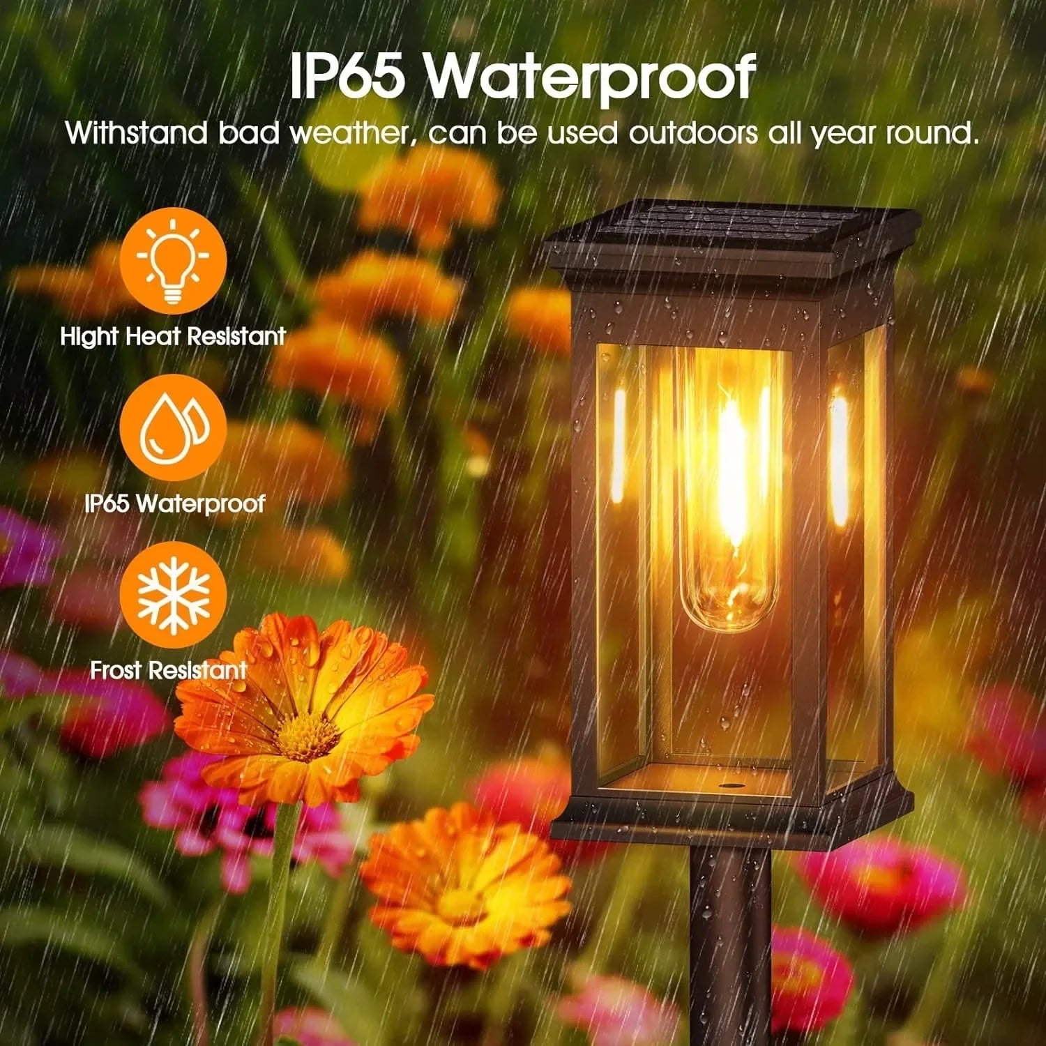 Illuminated Solar Pathway Lights - Set of 2 with Auto Sensor