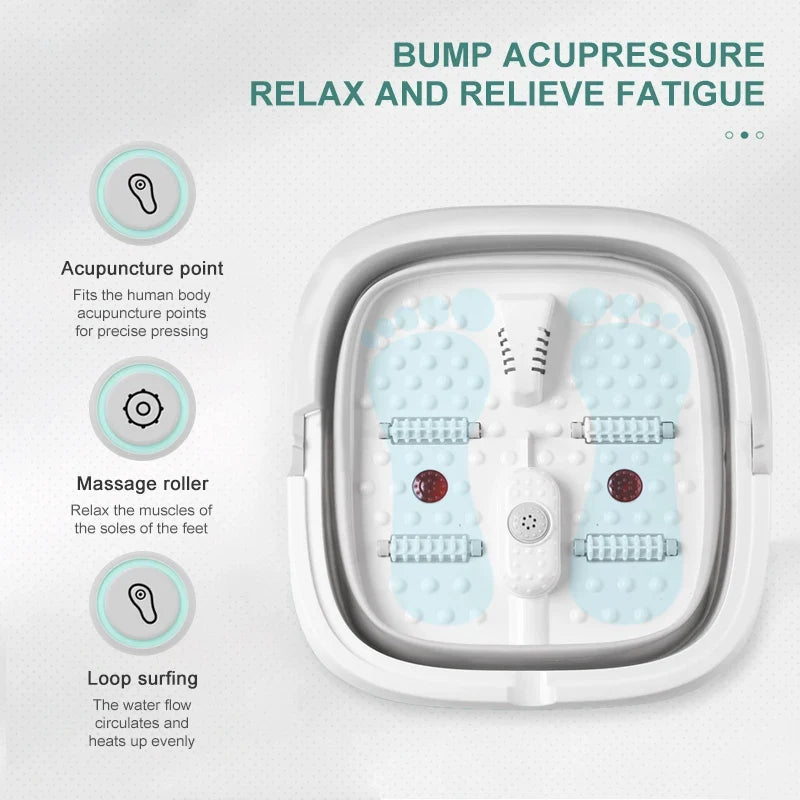 Relaxation Haven: Portable Heated Foot Spa with Bubbles