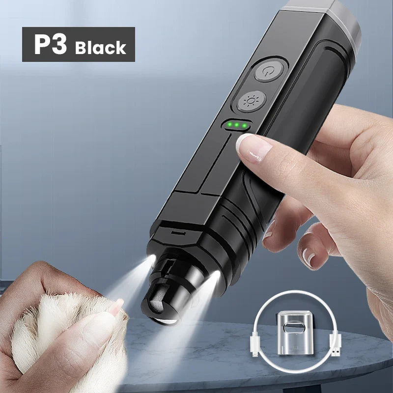 PawPerfect Rechargeable Nail Grinder with LED Light for Pets