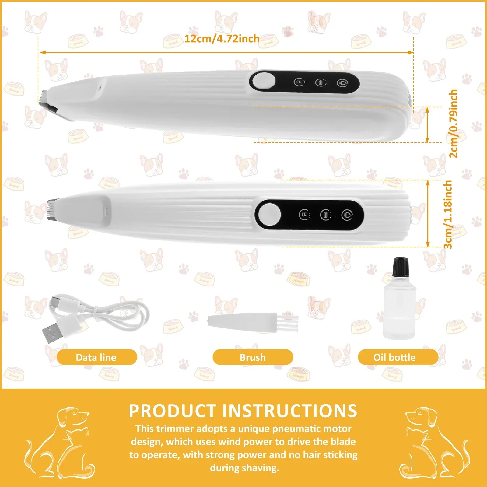 PawPerfect LED Pet Trimmer – Cordless, Quiet & Waterproof Grooming Tool
