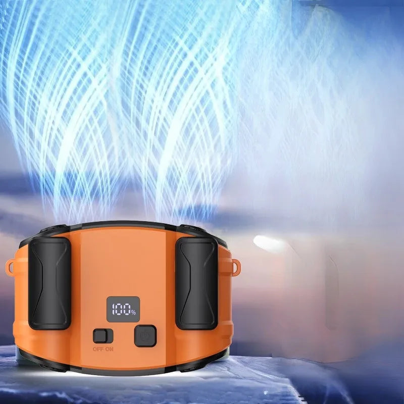 Neck and Waist Fan with Dual Air Outlets for Outdoor Use