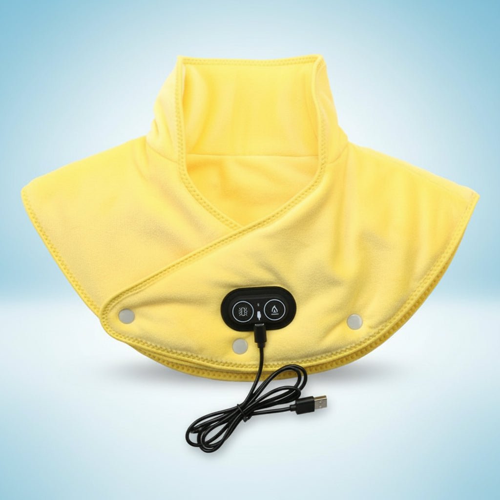 ComfortWave Neck & Shoulder Heating Wrap – 3 Heat Levels, Vibration & Auto Shutoff