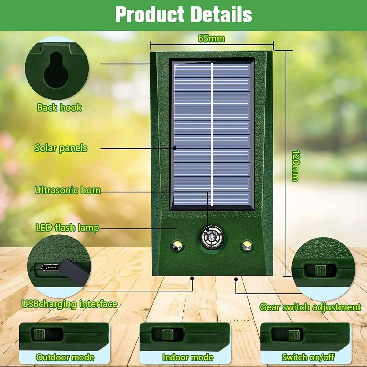 EcoGuard – Solar-Powered Motion Sensor Animal Deterrent