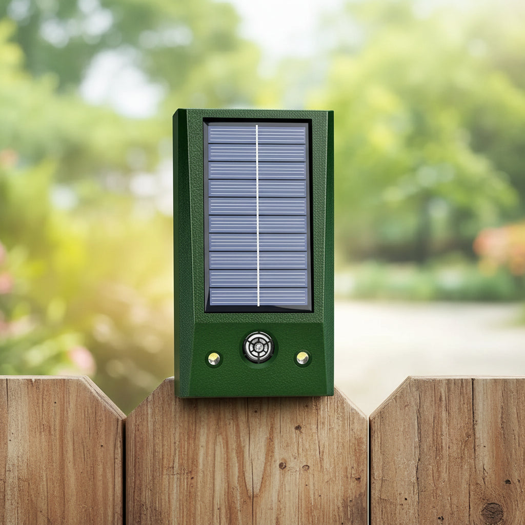 EcoGuard – Solar-Powered Motion Sensor Animal Deterrent