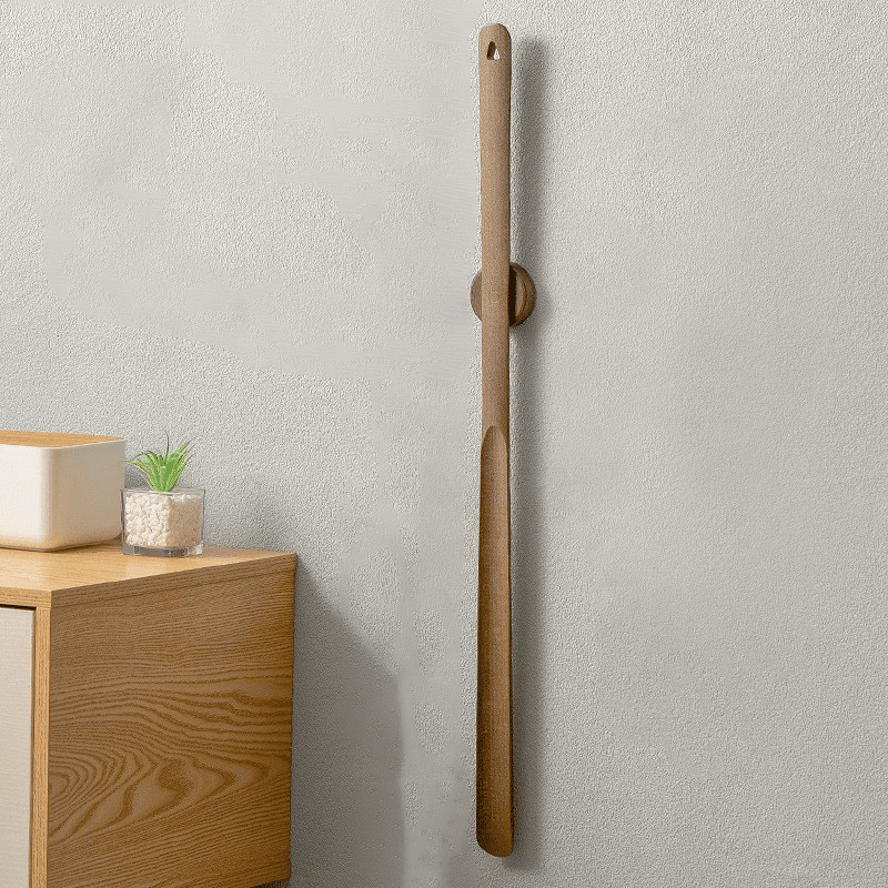 StrideEase – 50 cm Wooden Shoe Helper for Effortless Wearing