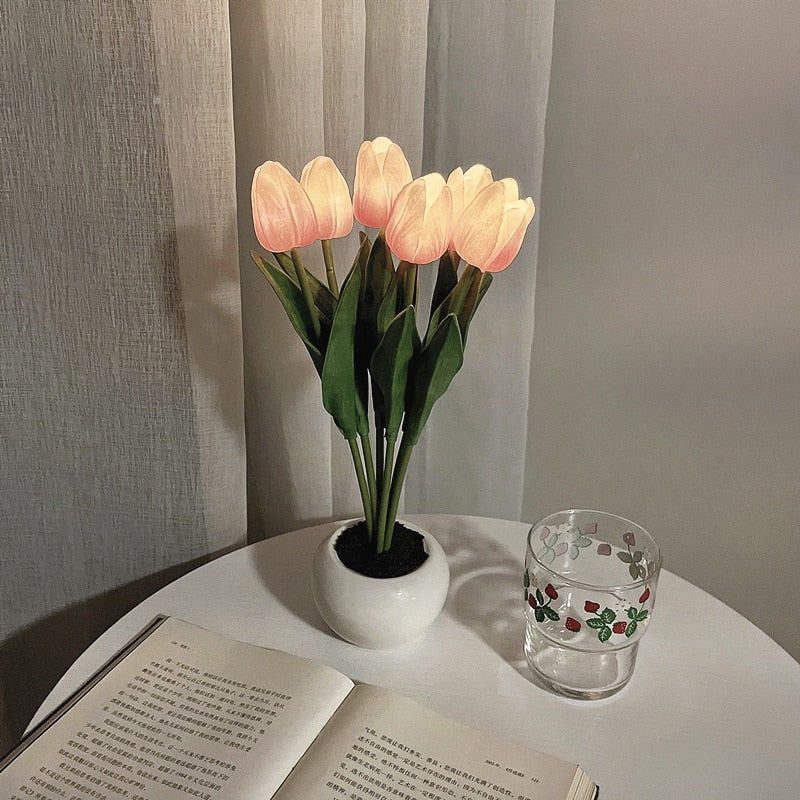 Luminous Tulip-Shaped Night Light