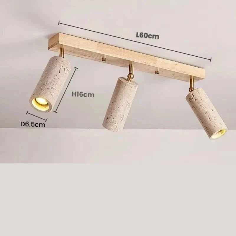 Naturalstone 3-Light Adjustable LED Ceiling Fixture