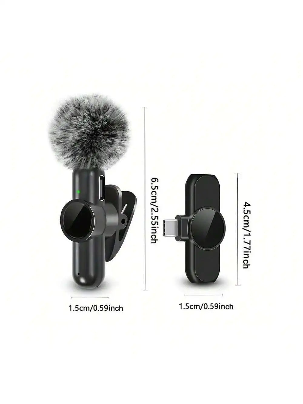 Clip-On Wireless Microphone – Portable Lapel Mic for Mobile Audio