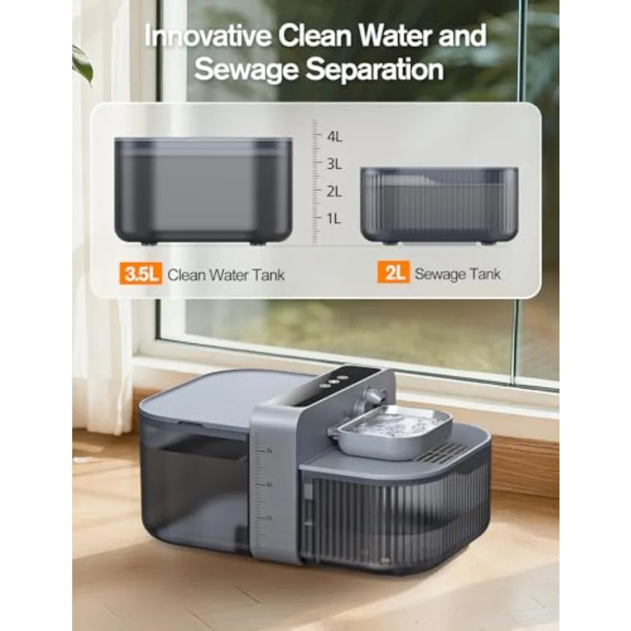 AquaPaws Wireless Cat Water Dispenser | 3.5L Rechargeable Fountain
