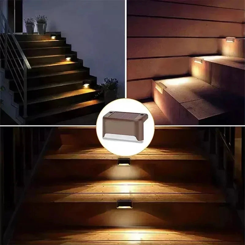 Illuminating Solar Step Lights Set – 8 Pack for Outdoor Safety