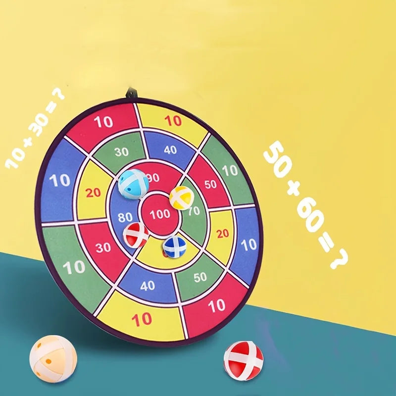 Family Fun Target Toss Game with Sticky Balls for Kids