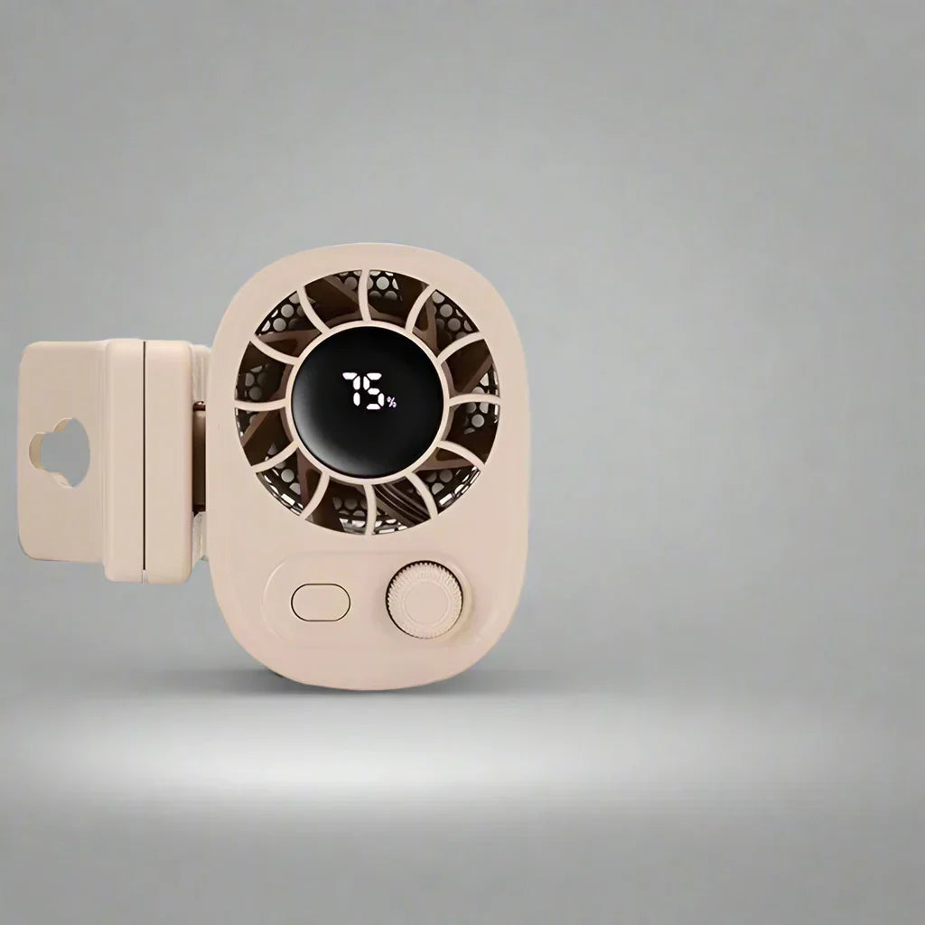 Portable Car Fan with Clip, 360° Rotation and 100 Speed Settings