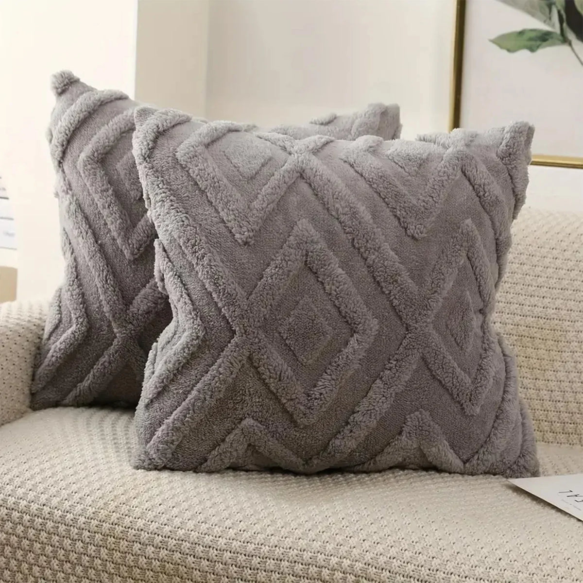 Textured Fabric Cushion Cover for Standard Cushions
