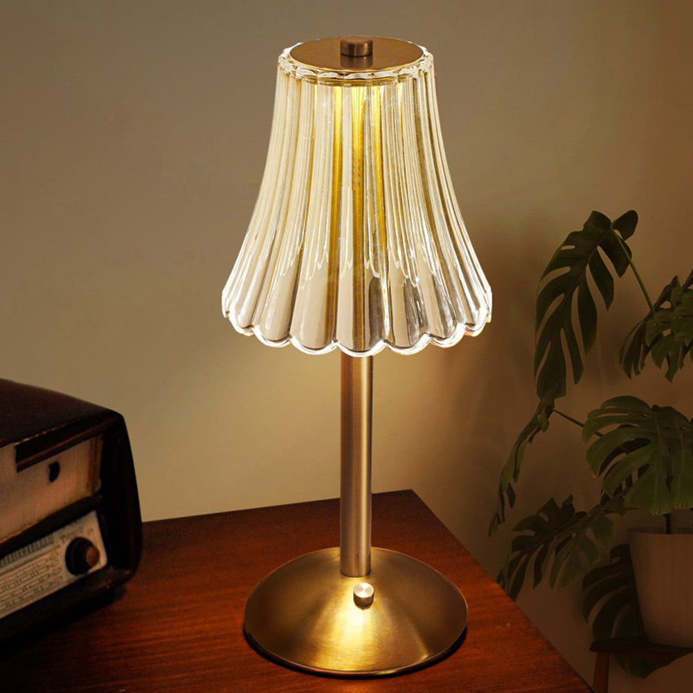 Aurora Luxe Golden Crystal Lamp for Elegant Home Lighting