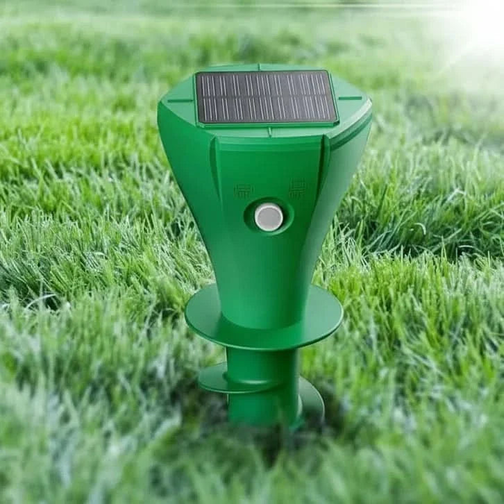 Eco-Friendly Mole Deterrent Spike with Solar Power