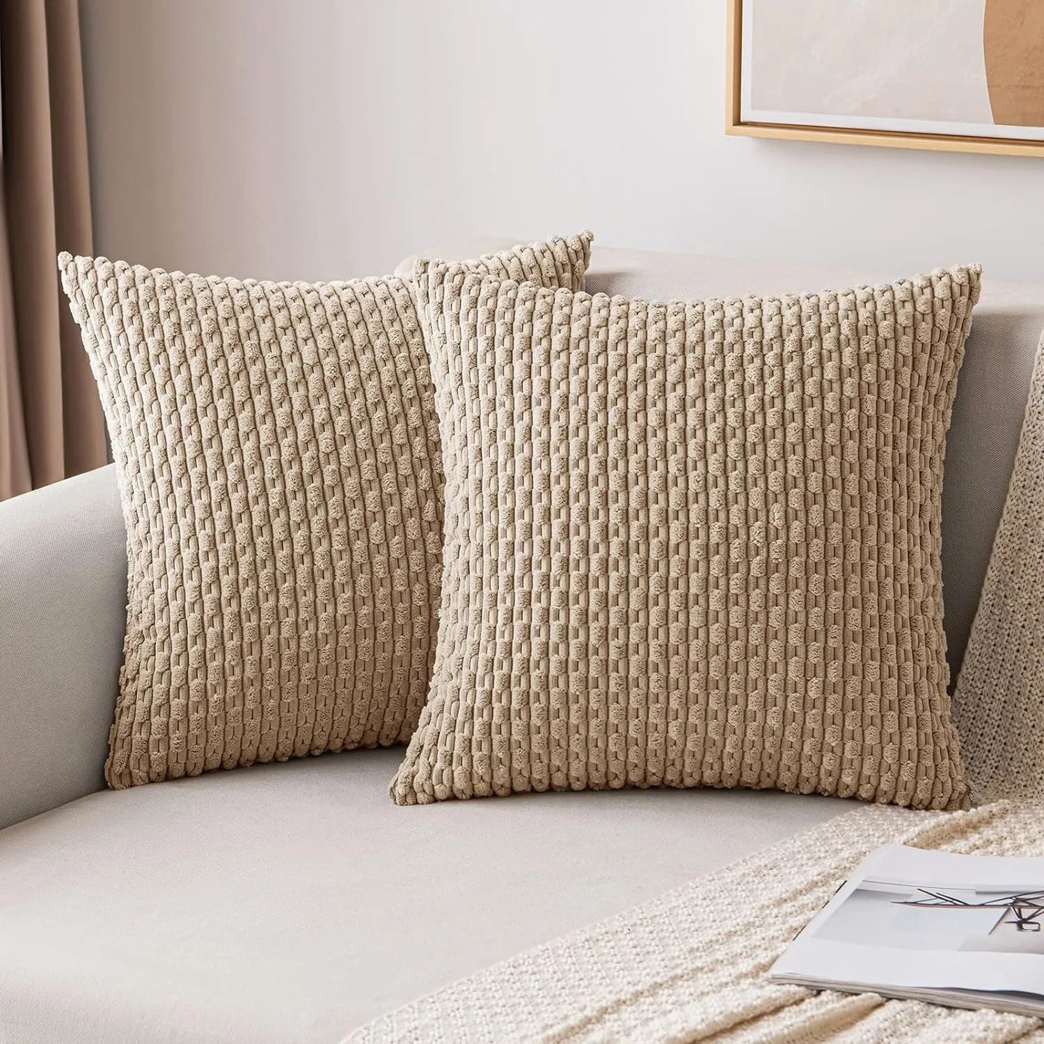 Bohemian Style Corduroy Pillow Covers