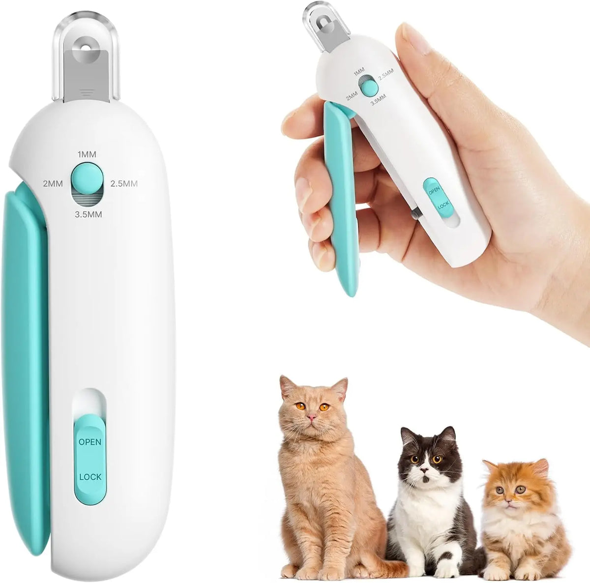 PawPerfect Nail Clippers with Safety Shield – Stainless Steel Pet Trimmer for Precise Grooming