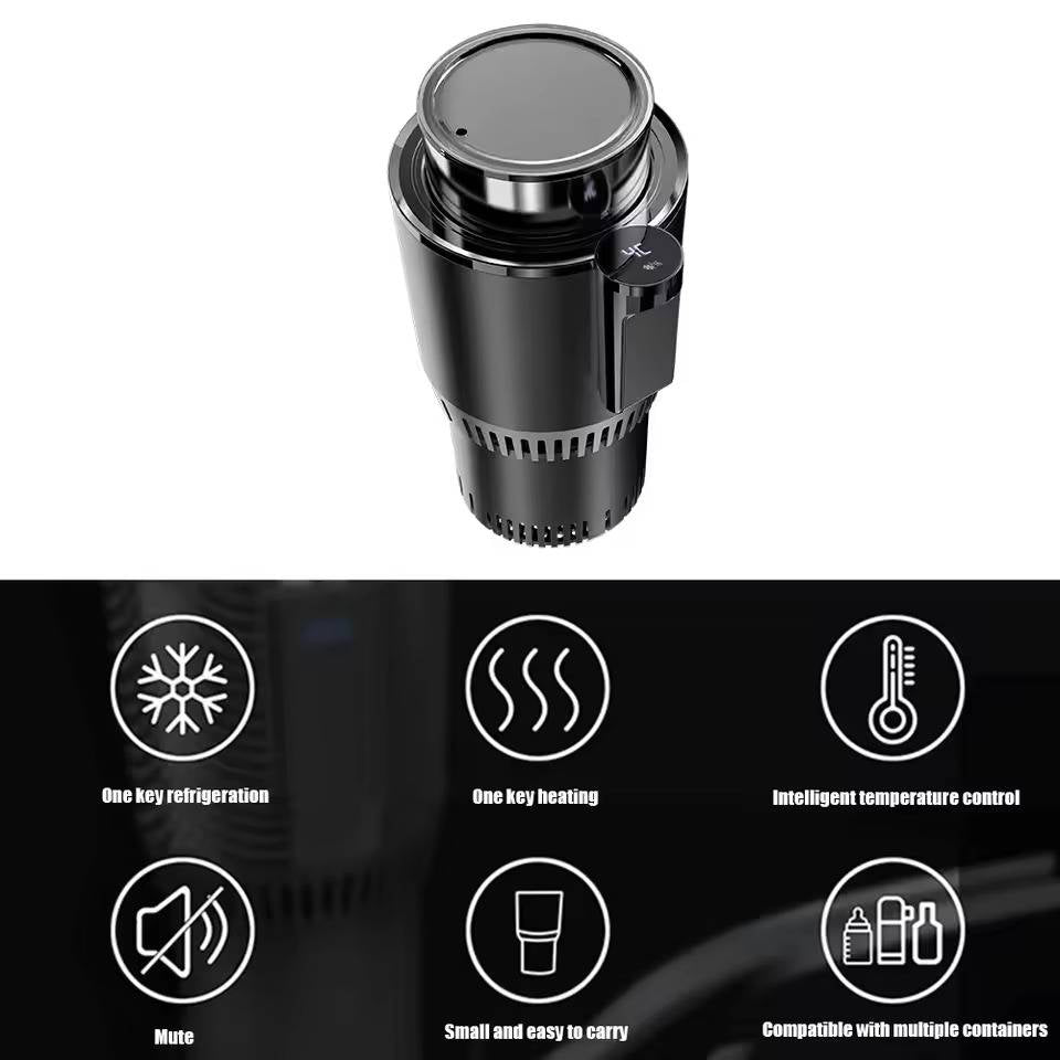 Dual-Temp Car Beverage Holder for Hot and Cold Drinks