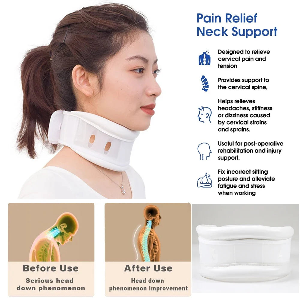 FlexiNeck Adjustable Cervical Support Collar – Lightweight & Breathable Neck Brace for Daily Comfort