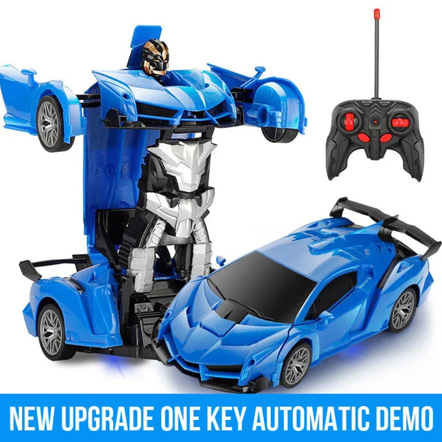 Dual-Function Remote-Controlled Sports Car – Electric Transforming Toy