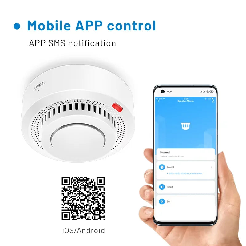 FireShield Pro | Smart Smoke Alarm with 85dB Siren & Mobile Alerts