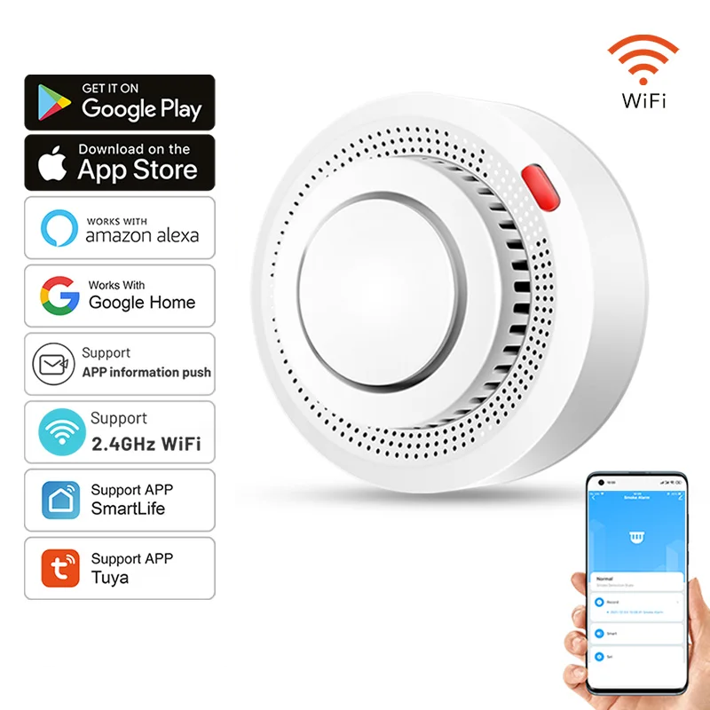 FireShield Pro | Smart Smoke Alarm with 85dB Siren & Mobile Alerts
