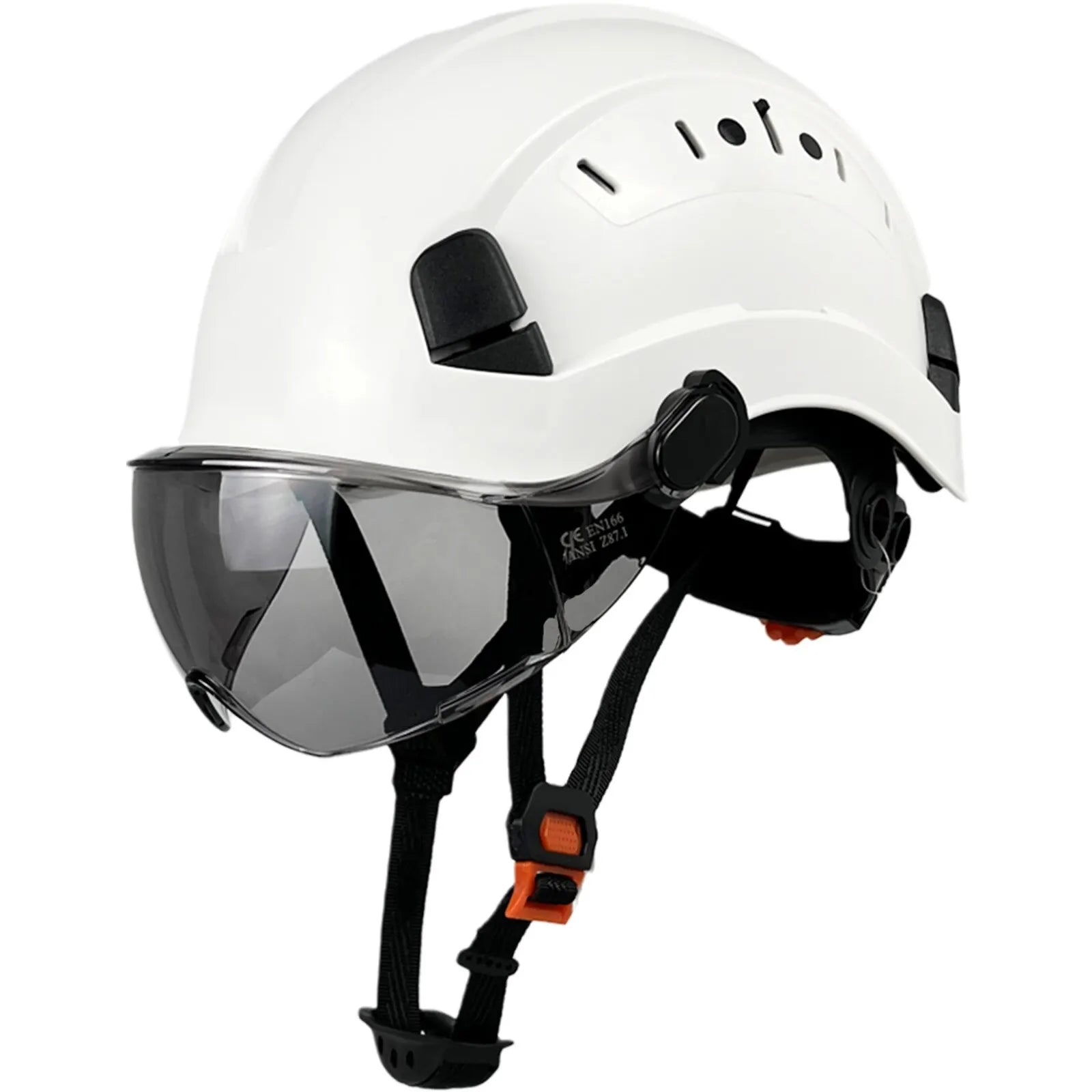 Guardian Shield | Hard Hat with Built-In Eye Protection