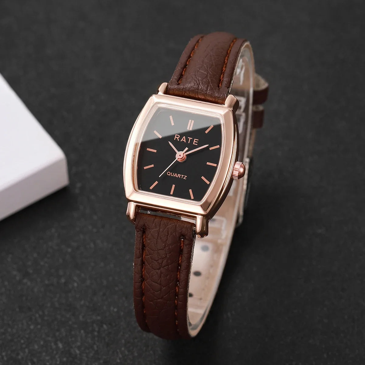 Sophisticated Women's Quartz Timepiece – Leather Strap Analog Watch