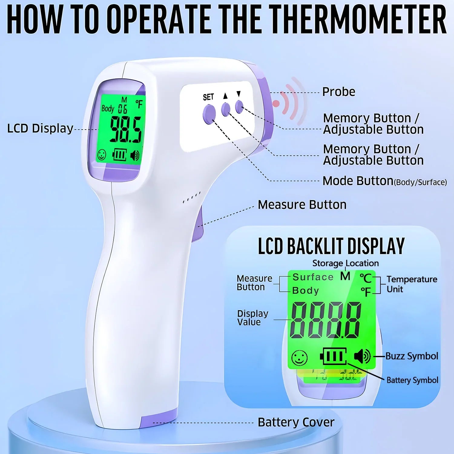 SmartTemp Ear Thermometer – Compact Infrared Temperature Gauge