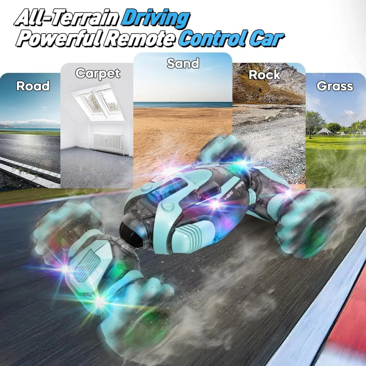 Dynamic Gesture-Controlled 4WD Stunt Racer – 360° Rotating RC Vehicle