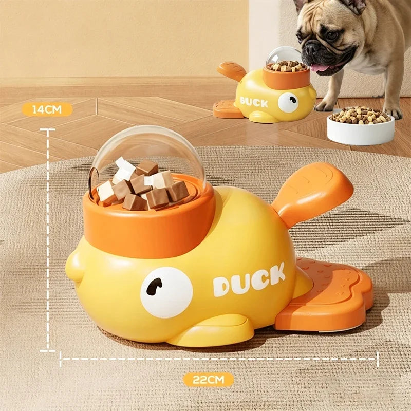 WaddleFeeder | Engaging Dog Puzzle Slow Feeder | 2-in-1 Fun and Training Toy with Playful Duck Design