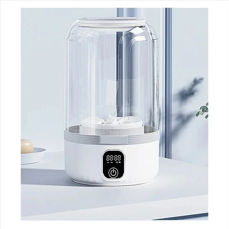 Travel-Friendly Compact Washer with LED Screen for Small Items