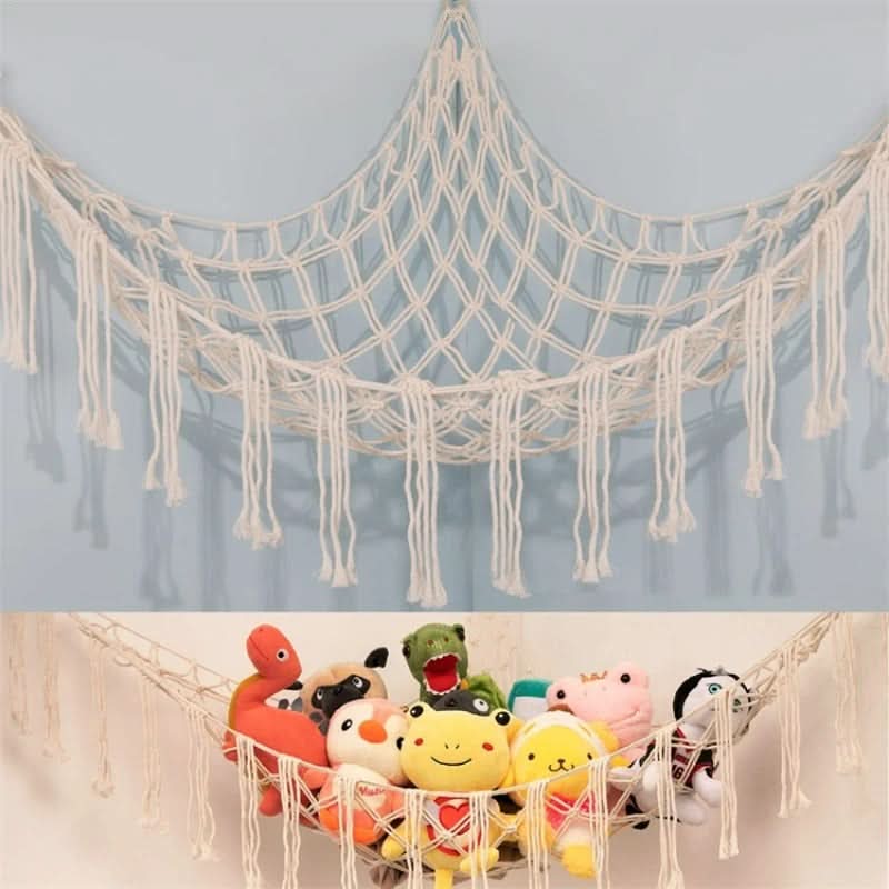 CozyNest – Artisan Toy Storage Net for Stylish Organization