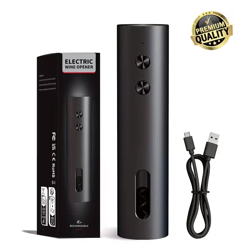 Effortless Wine Opening Set – Rechargeable Electric Corkscrew