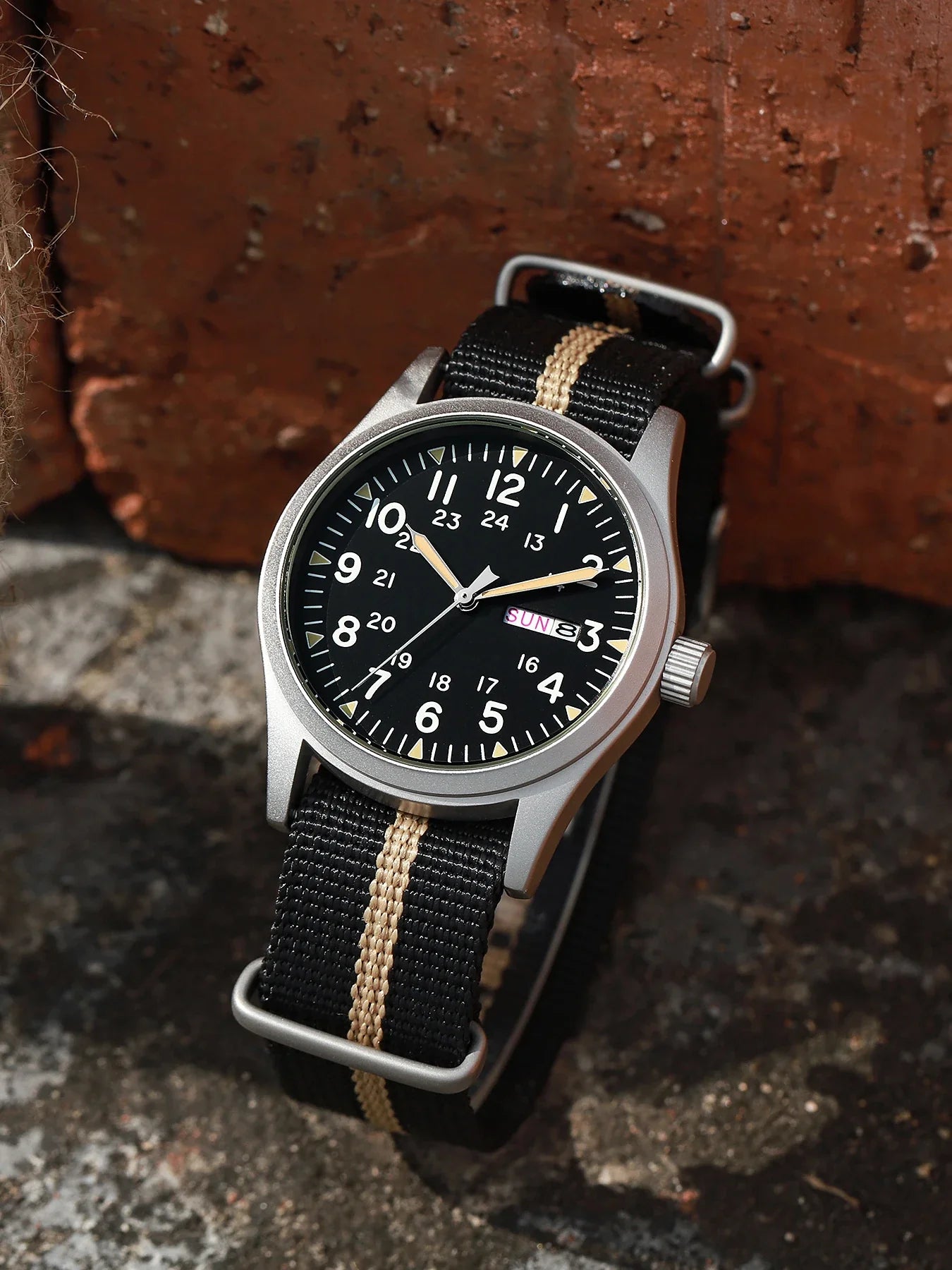 Men's 38mm Illuminated Adventure Watch - Clear Dial, Sturdy Strap
