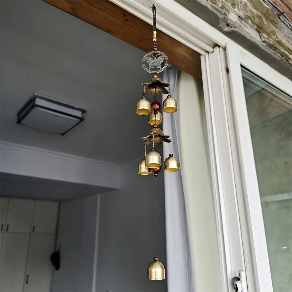 LuxeTone Double Bell Wind Chime – Elegant Metal Decor for Any Space
