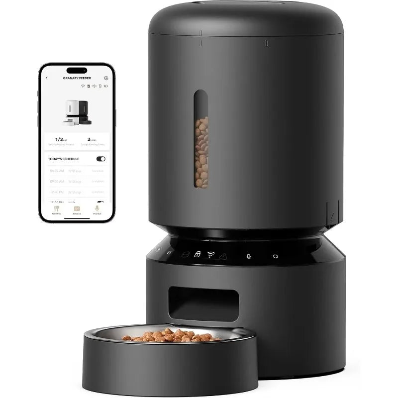PawPal Smart Feeder | WiFi-Connected Automatic Pet Dispenser with Timer | High-Capacity Food Dispenser for Cats & Dogs