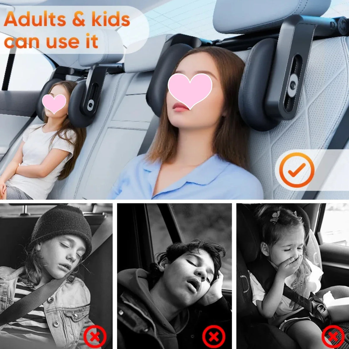 ErgoComfort Adjustable Car Neck Cushion – Travel-Friendly Support
