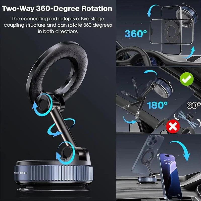 SmartGrip Magnetic Phone Holder for Car – 360° Air Vent Mount