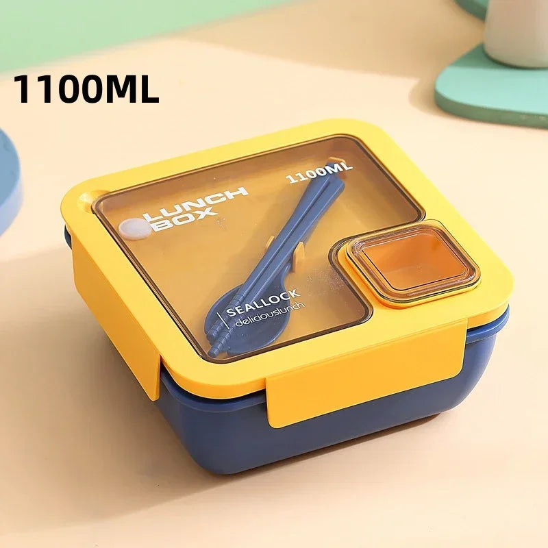 Versatile Lunch Containers – Spill-Resistant with Utensils, Safe for Microwave & Dishwasher