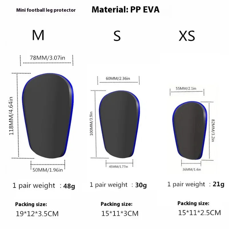 Sleek Defense Mini Soccer Shin Pads – Lightweight Protection for Every Player
