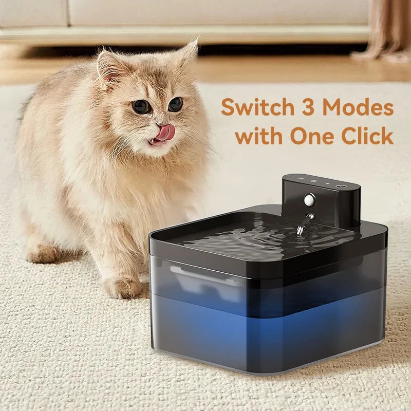 PawStream Cordless Cat Water Fountain | Rechargeable Sensor Dispenser