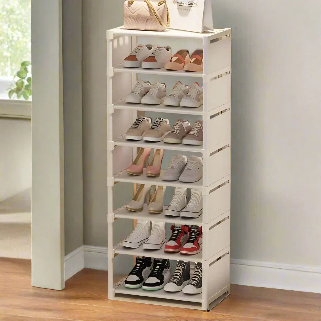 Metal Shoe Rack with 6/8 Tiers – Space-Saving Design
