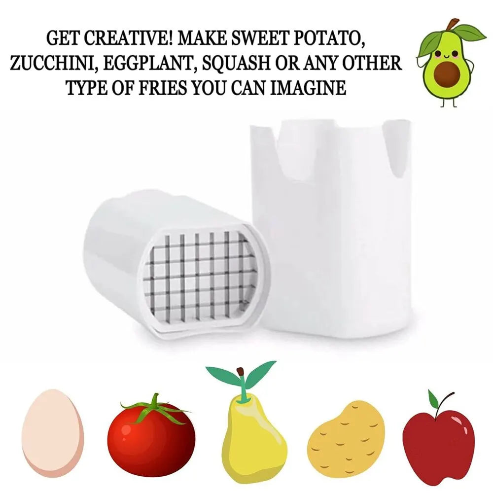 Effortless Vegetable & Potato Slicer – Manual Cutter with Steel Blades