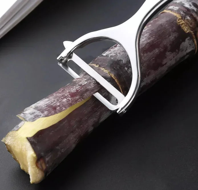 Dual-Function Stainless Steel Peeler & Grater for Effortless Prep